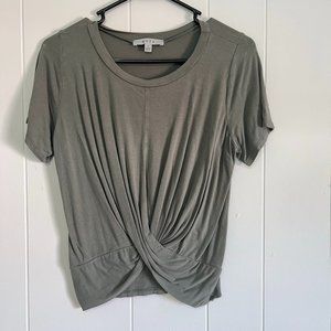 Gaze Green Crop Top Twisted Front Size Small